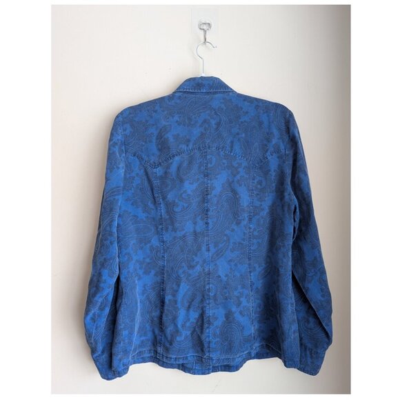 Double D Ranch Paisley Print western button up blouse - Picture 2 of 9